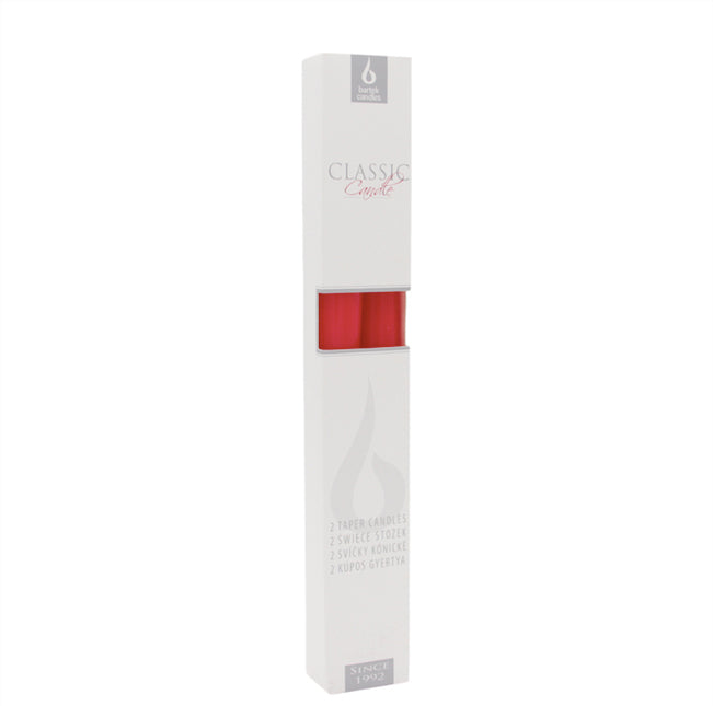 Vela Cónica Classic 21x250mm Pack.2 Vermelha 6h
