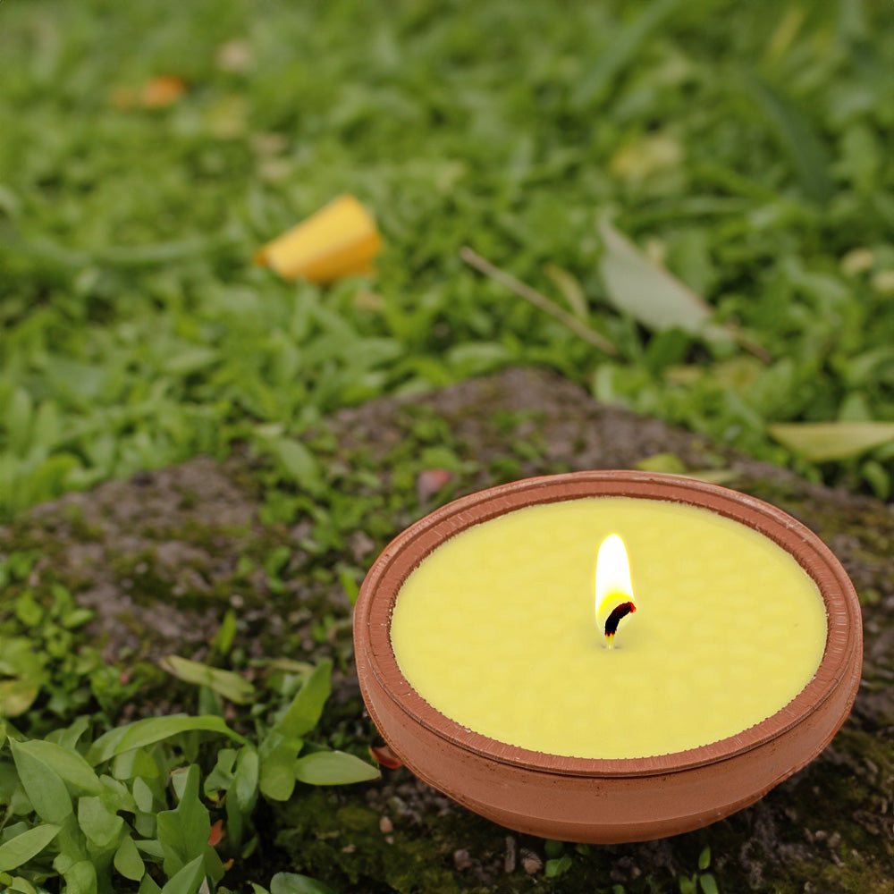 Vela Taça de Barro Aromática Citronella 10 h
