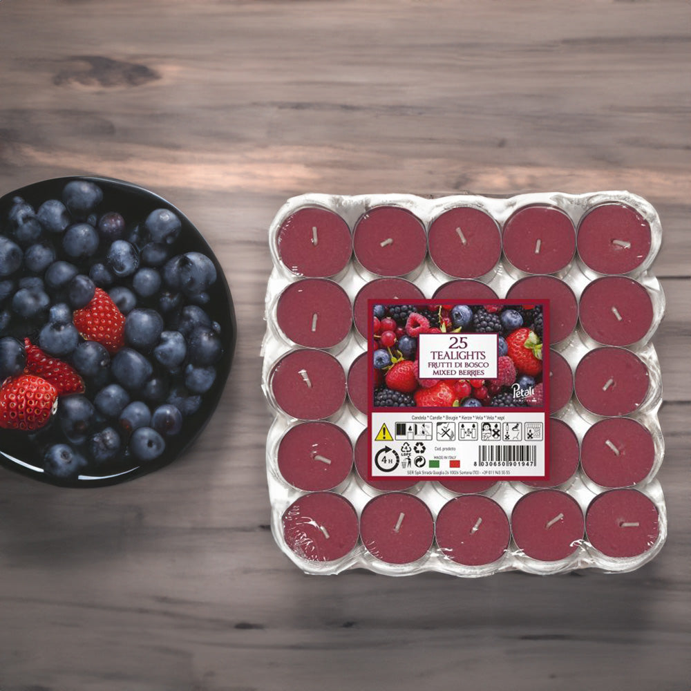 Vela Tealight Aromático Pack.25 Frutos do Bosque 4h