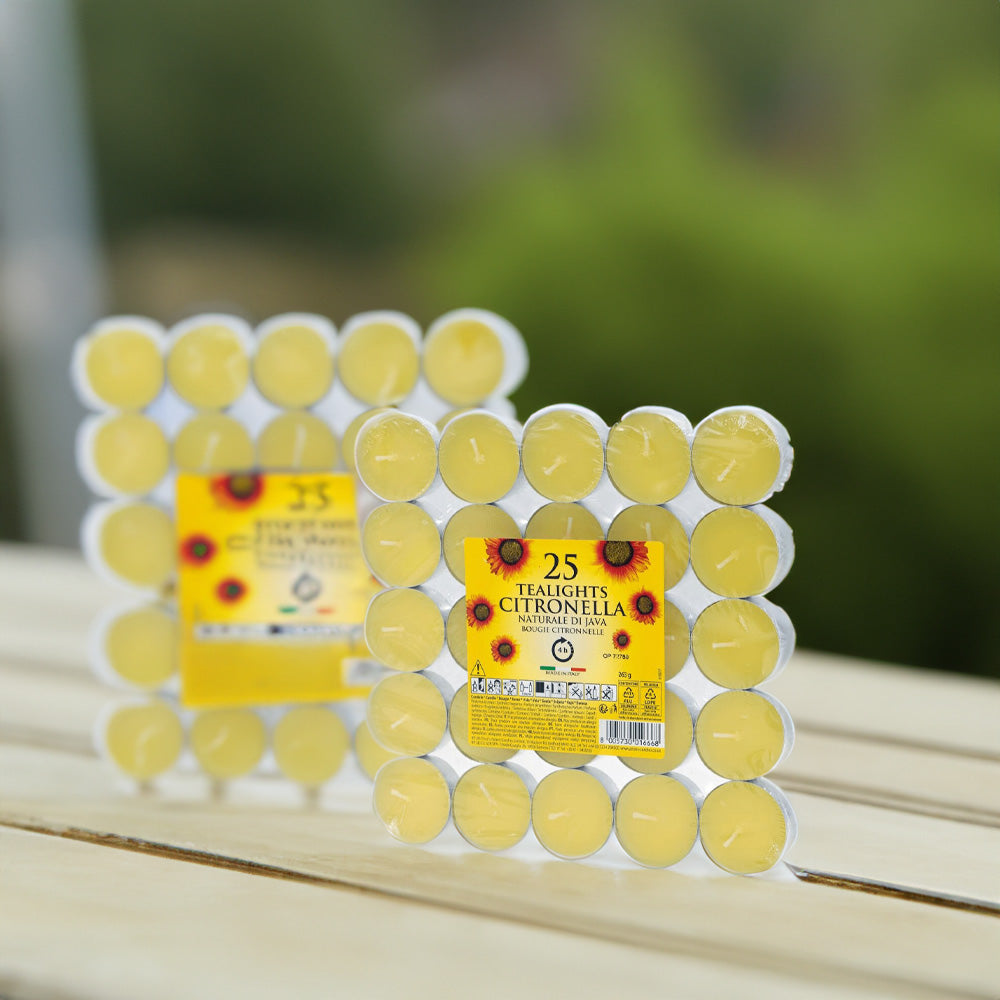 Vela Tealight Pack. 25 Aromática Citronella 4h