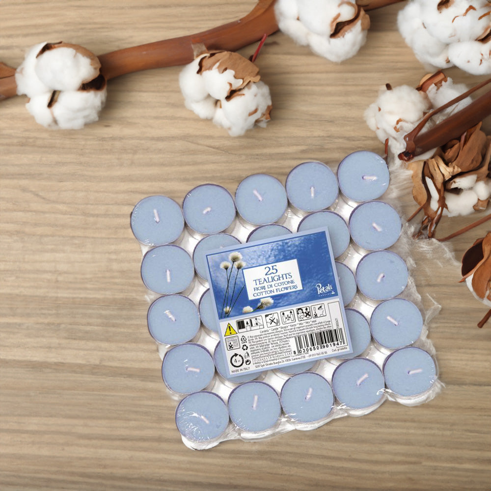 Vela Tealight Aromático Pack.25 Flor Algodão 4h