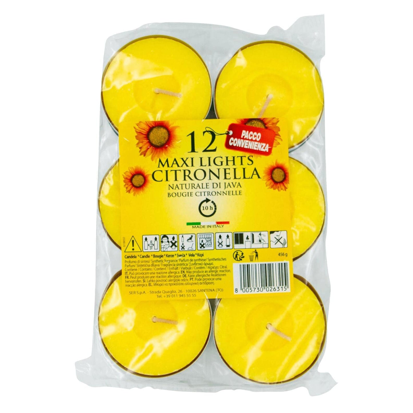 Vela Maxi Tealight Pack.12 Aromático Citronella 10h