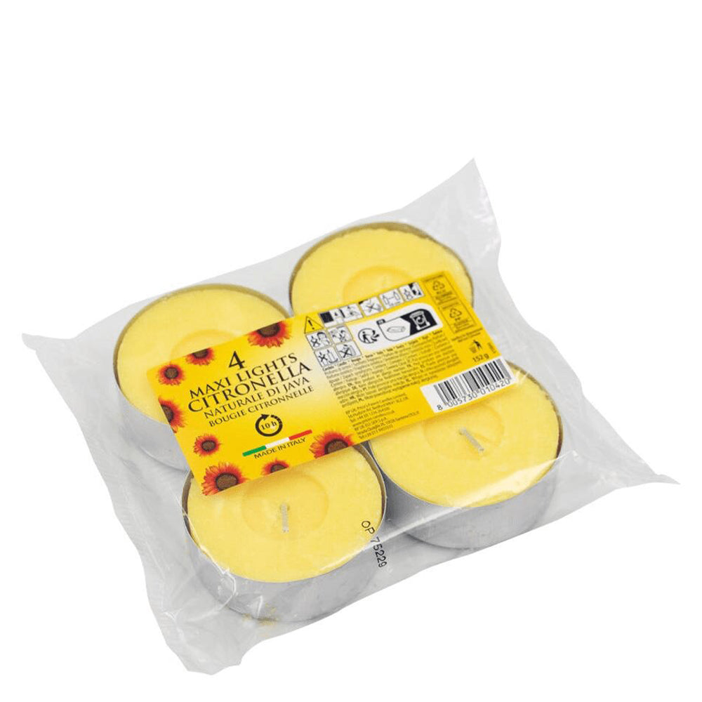 Vela Maxi Tealight Pack.4 Aromática Citronella 10h