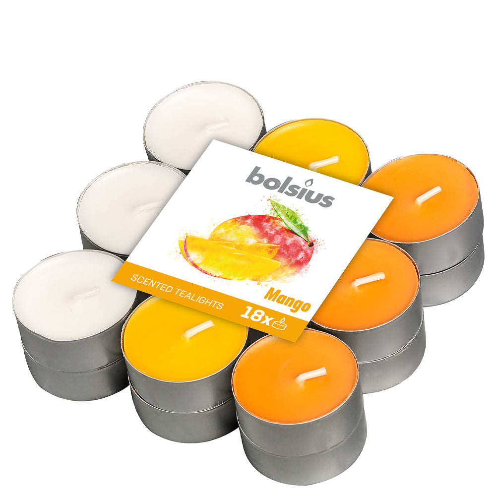 Vela Tealight Tricolor Aromático Pack.18 Manga 4h