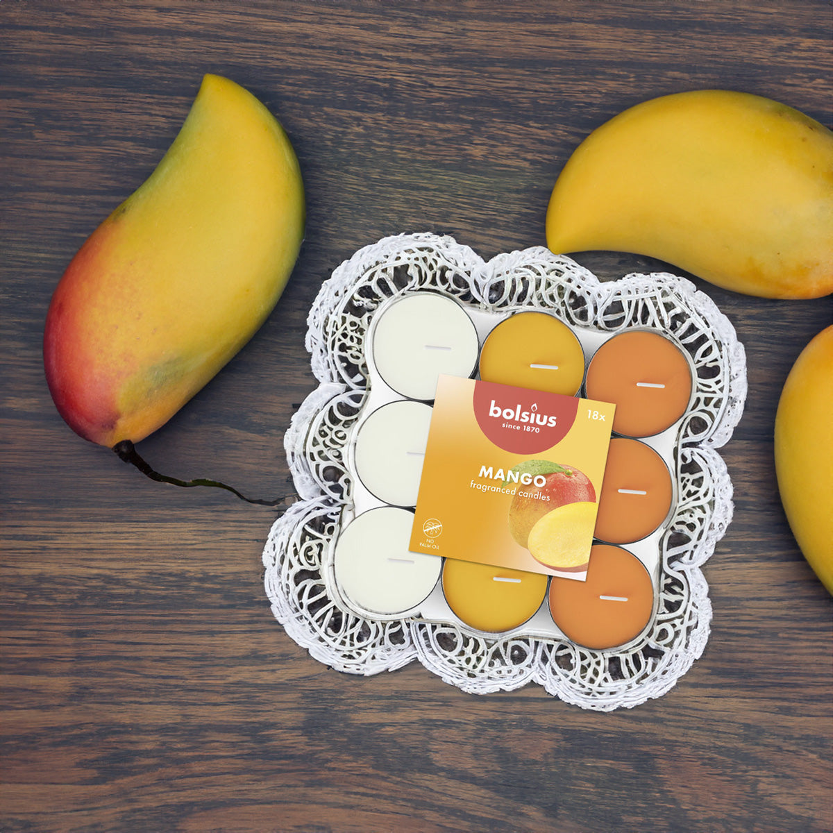 Vela Tealight Tricolor Aromático Pack.18 Manga 3,5h