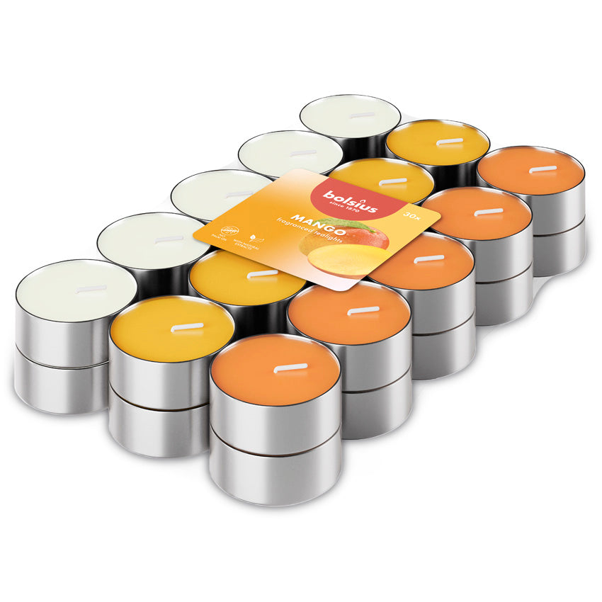 Vela Tealight Aromático Pack.30 Tricolor Manga 3,5h