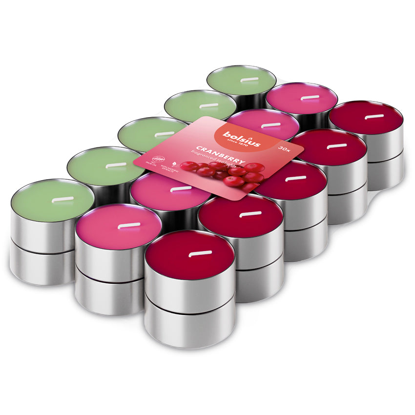 Vela Tealight Tricolor Aromático Pack.30 Arando 3,5h