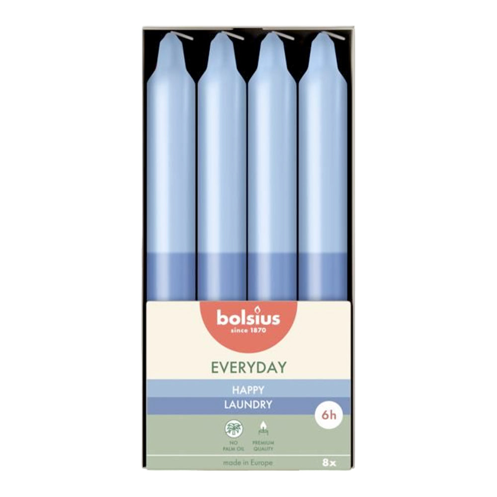 Vela Cónica 180x21.3mm Pack.8 Roupa Lavada 6h