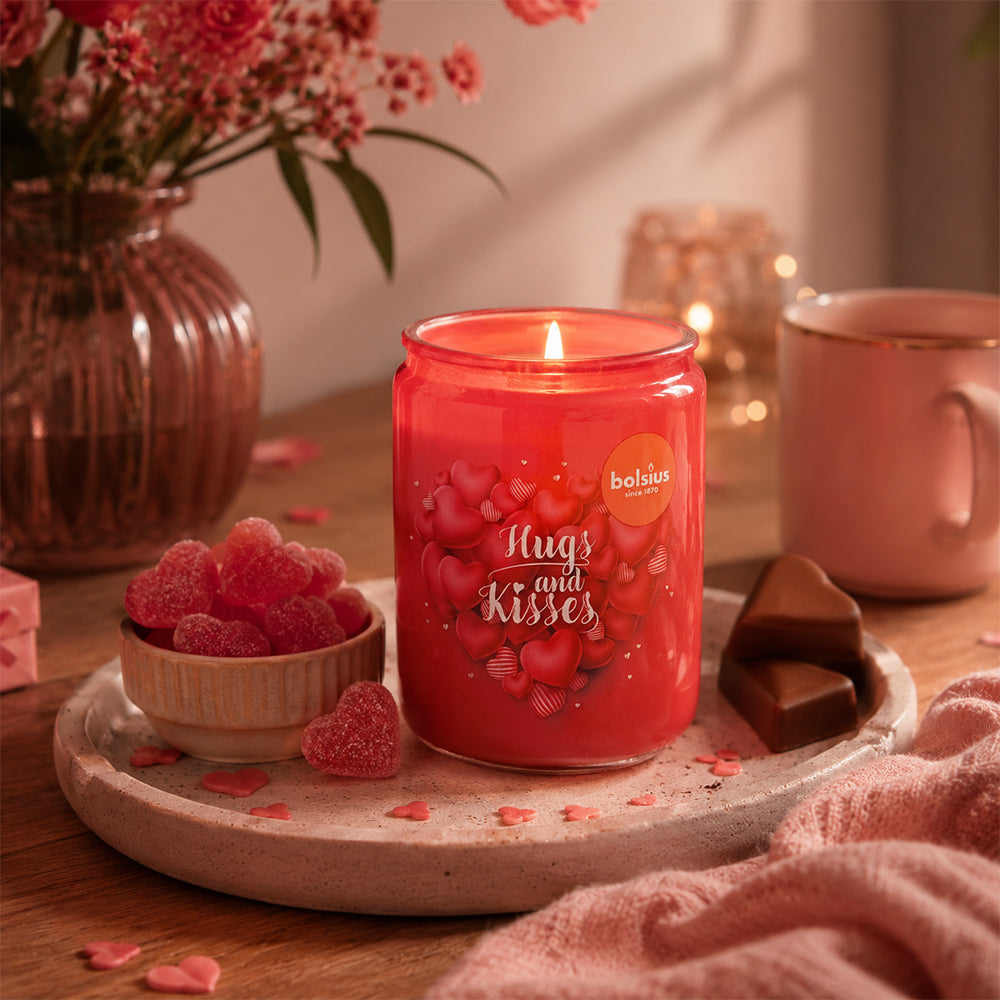 Vela Copo Aromático 82x68mm Hugs & Kisses 20h