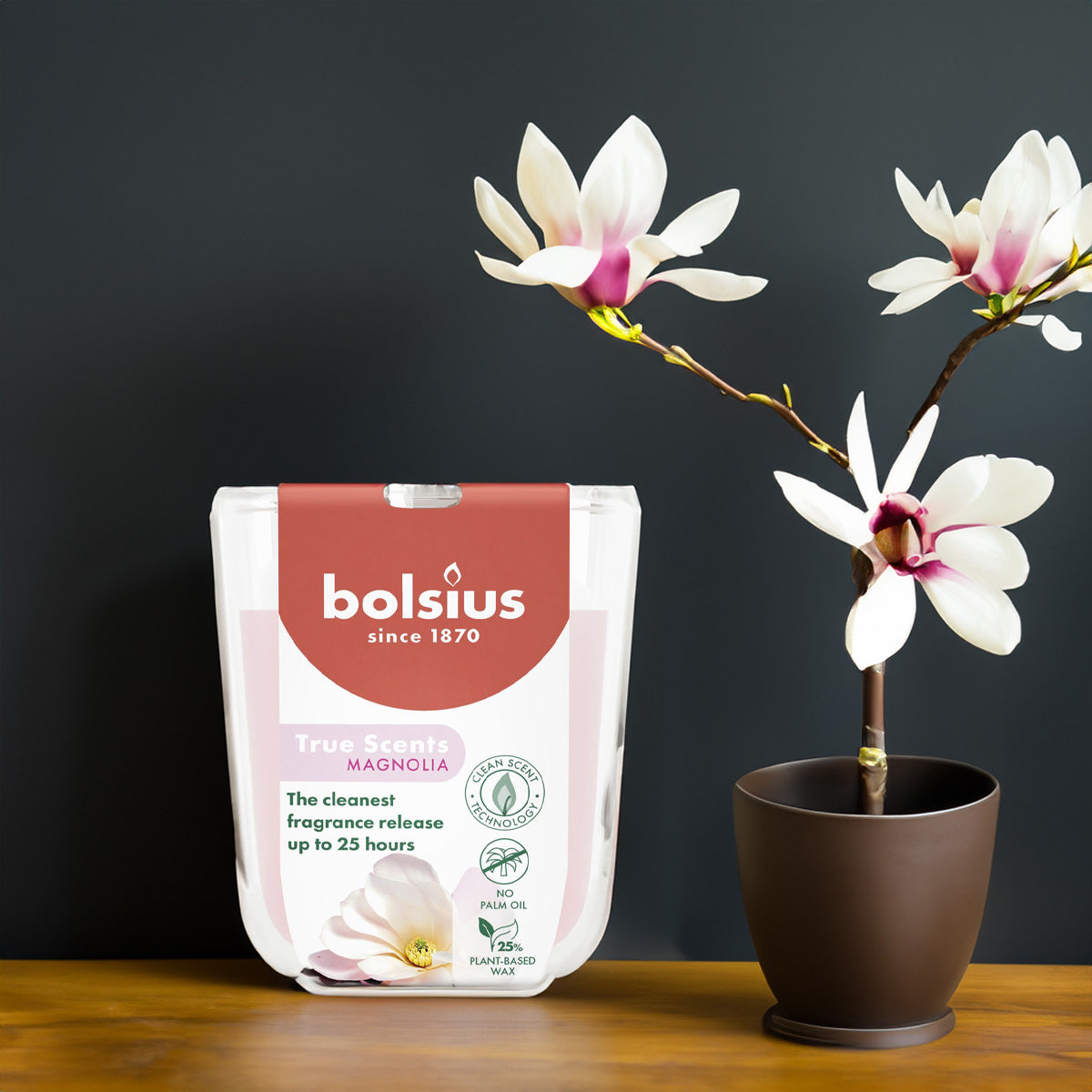 Vela Copo Aromático 80x73mm Magnolia 25h