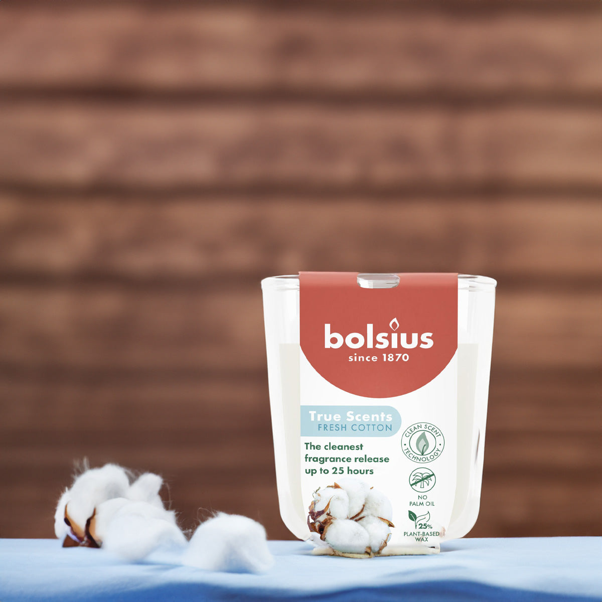 Vela Copo Aromático 80x73mm Algodão Fresco 25h