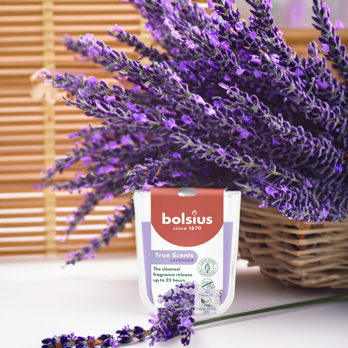 Vela Copo Aromático 80x73mm Lavanda 25h