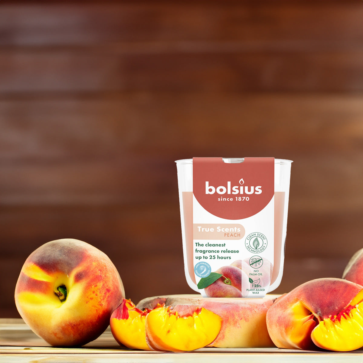 Vela Copo Aromático 80x73mm Pêssego 25h