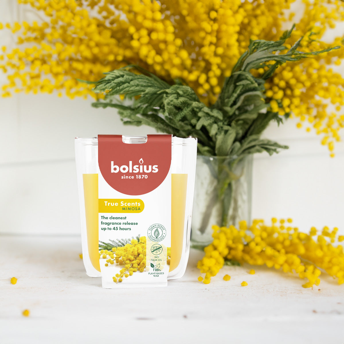 Vela Copo Aromático 97x85mm Mimosa 45h