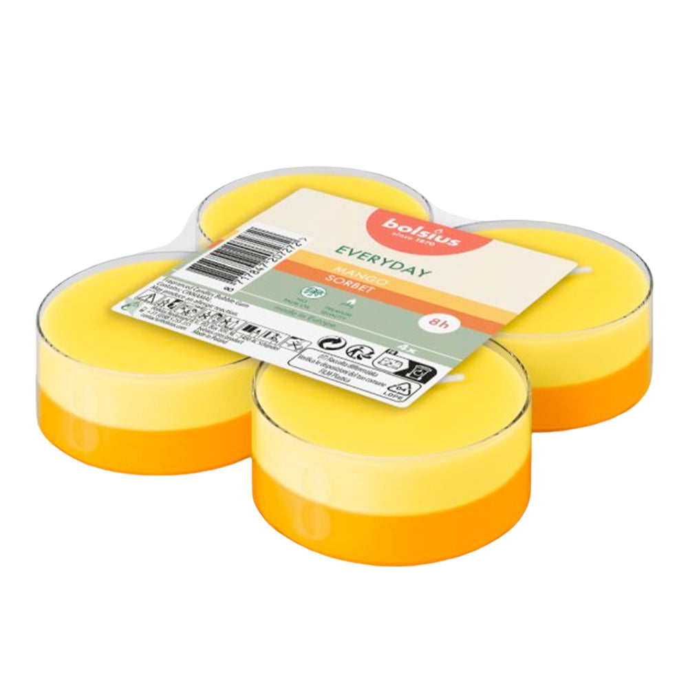 Vela Maxi Tealight Aromático Pack.4 Gelado Manga 8h