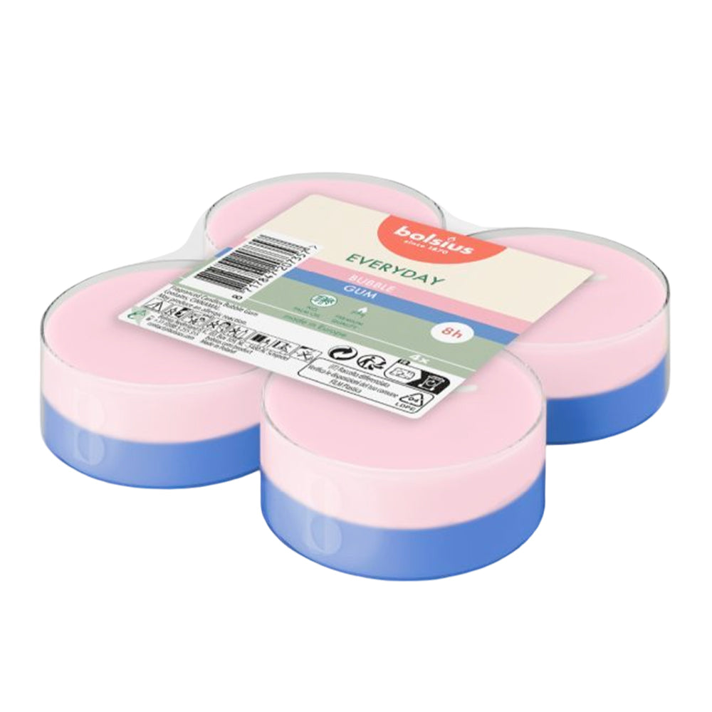 Vela Maxi Tealight Aromático Pack.4 Chiclete 8h
