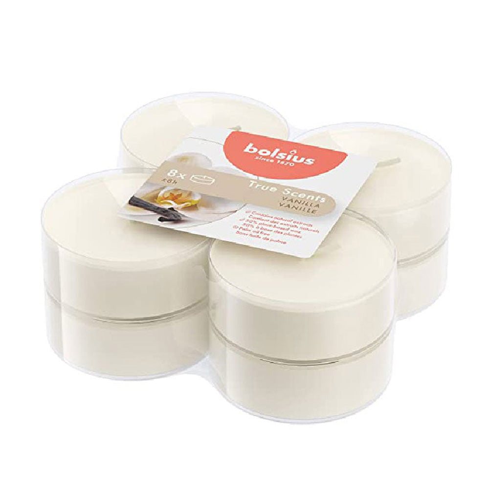 Vela Maxi Tealight Aromático Pack.8 Baunilha 8h