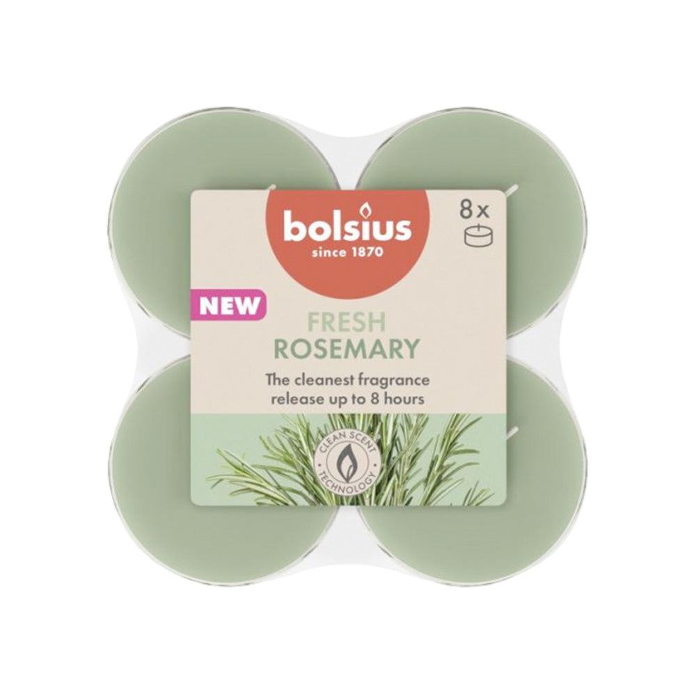 Vela Maxi Tealight Aromático Pack.8 Alecrim Fresco 8h