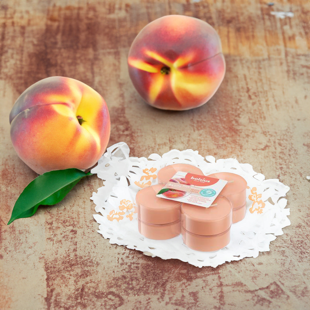 Vela Maxi Tealight Aromático Pack.8 Pêssego 8h