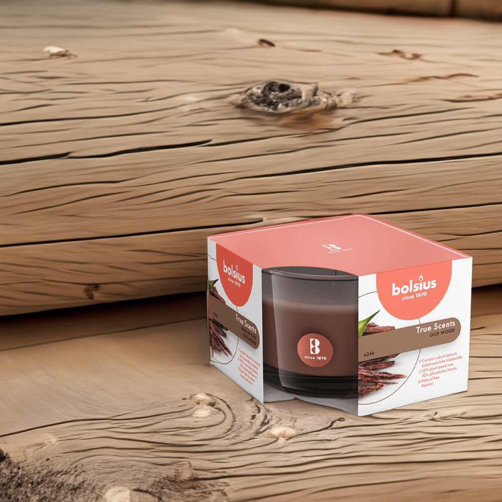 Vela Copo Aromático 63x90mm Madeira 24 h