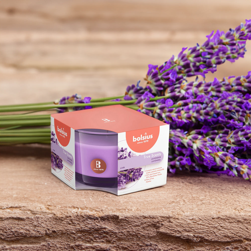 Vela Copo Aromático 63x90mm Lavanda 24h