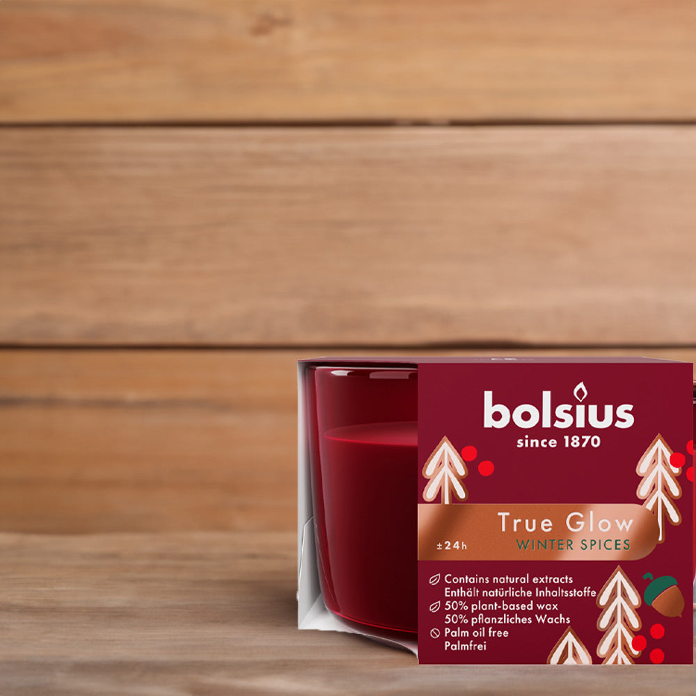 Vela Copo Aromático 63x90mm Especiarias Inverno 24h