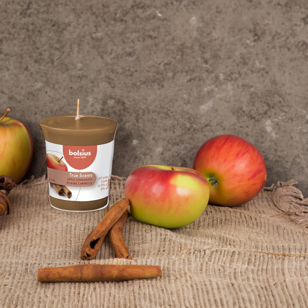 Vela Aromátca 53x45mm Maça & Canela 15h