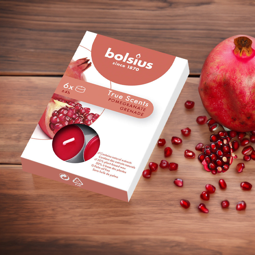 Vela Tealight Aromático Pack.6 Romã 4h