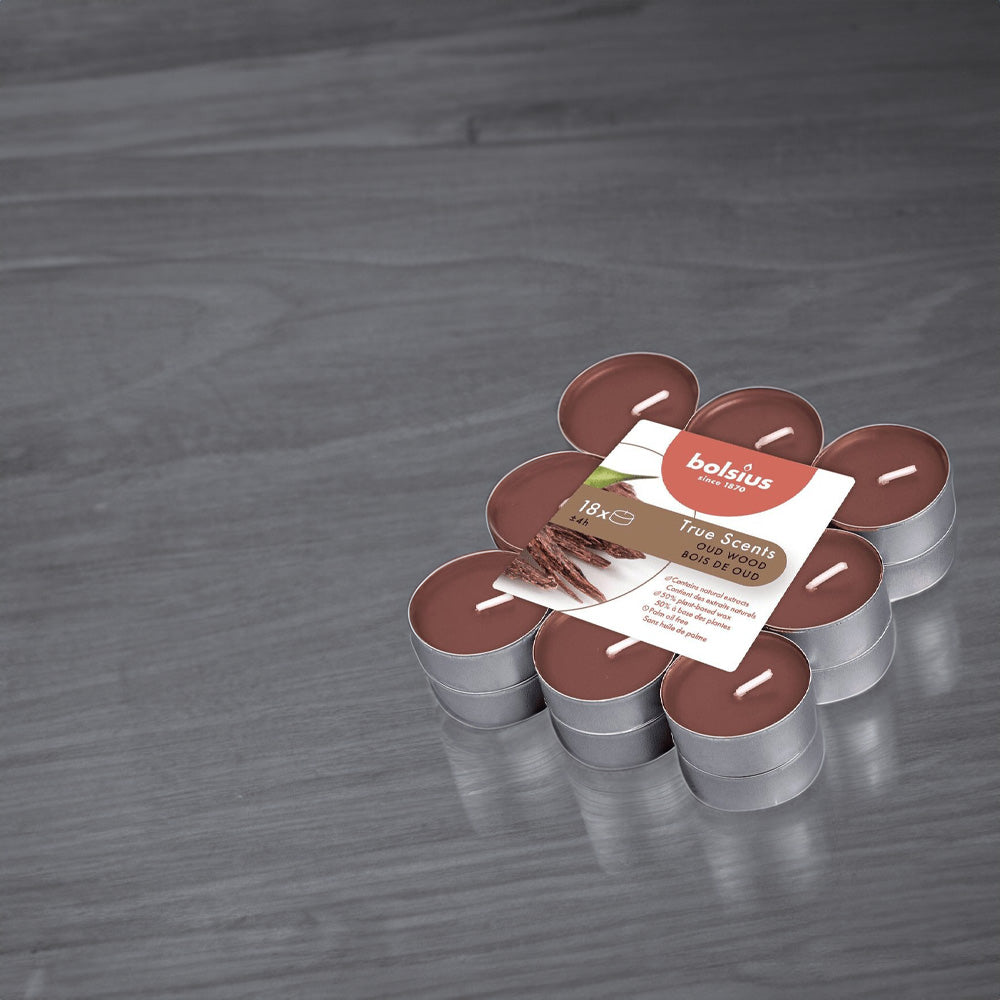 Vela Tealight Aromático Pack.18 Madeira 4h