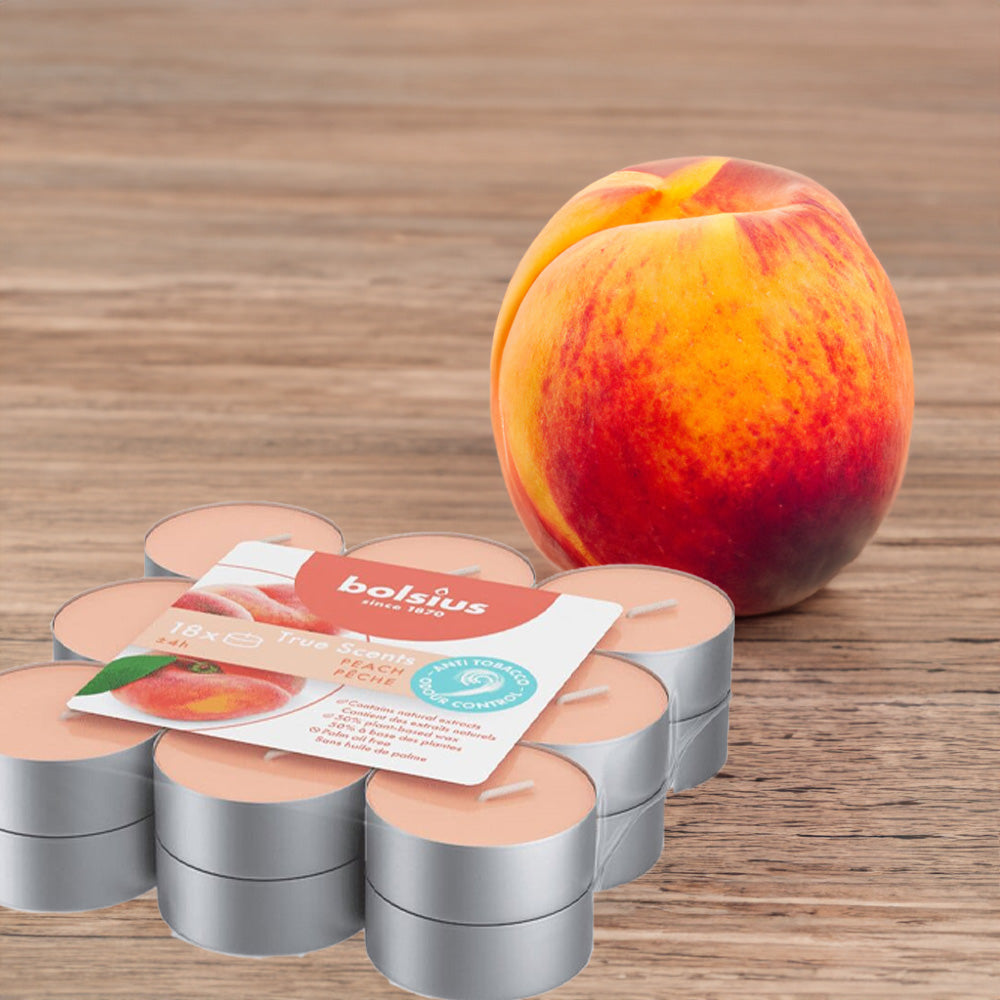 Vela Tealight Aromático Pack.18 Pêssego 4h
