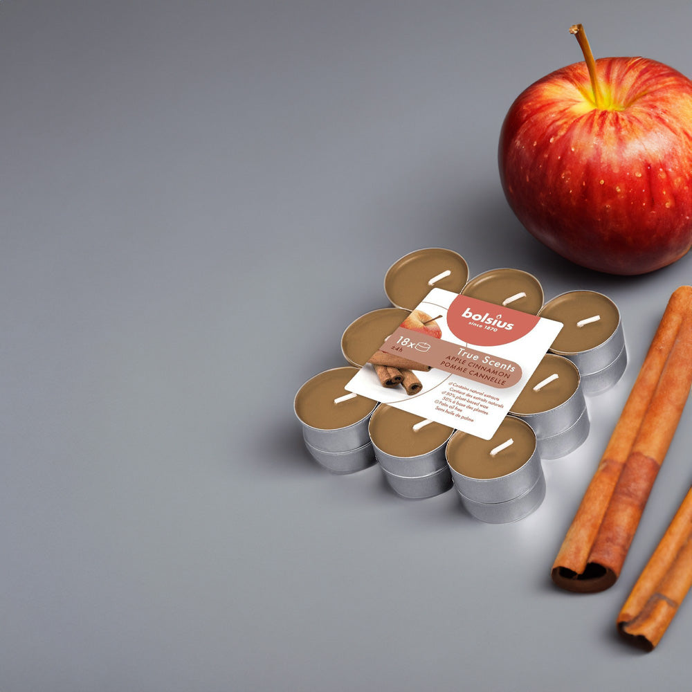 Vela Tealight Aromático Pack.18 Maçã & Canela 4h