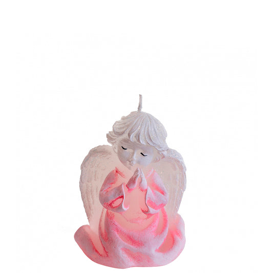 Vela Figura Anjo 85mm Rosa