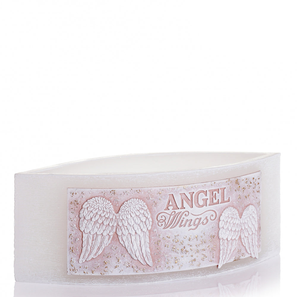 Lanterna Oval Asas de Anjo 265X95mm Branca
