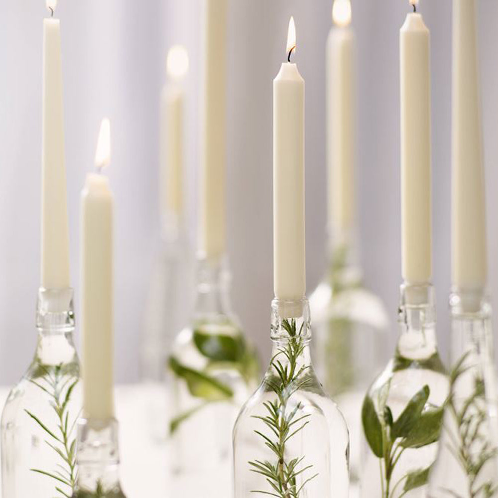 Velas Cónicas 290x22mm Marfim Pack.50 / 12h