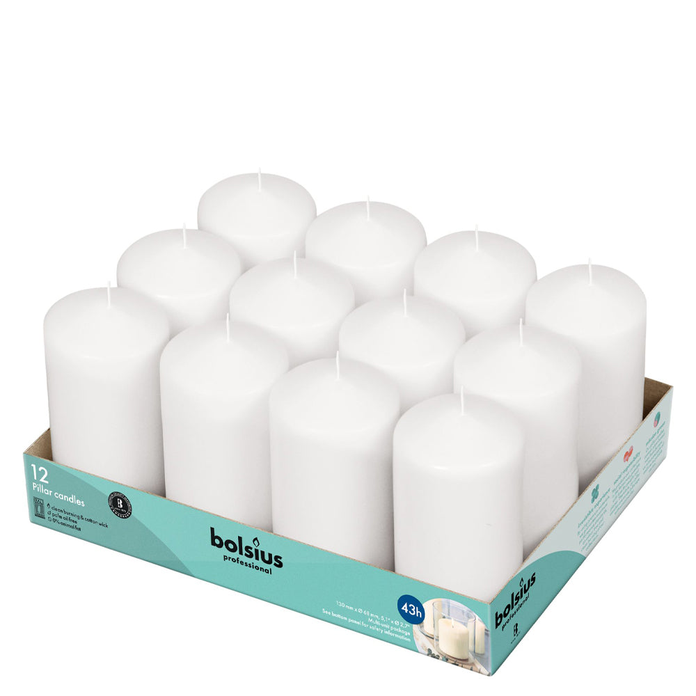 Vela Pilar 130x68mm Branca Pack.12 / 43 h