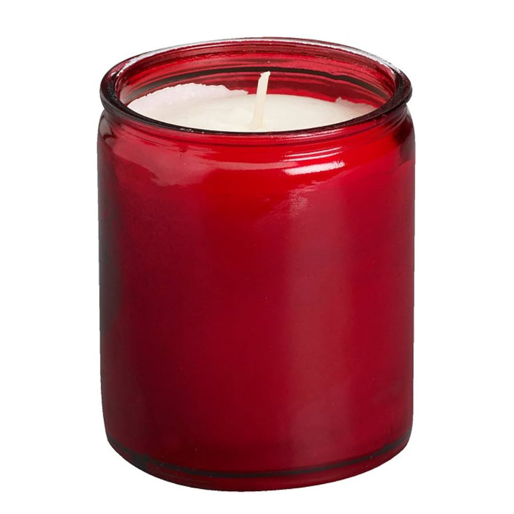 Vela Copo Vidro 82x68mm Vermelho Pack.8 / 50h