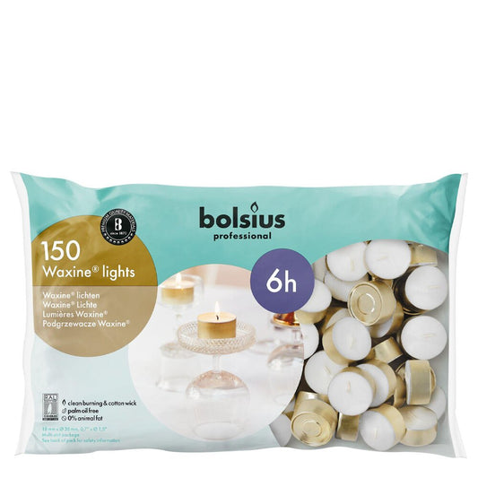 Vela Tealight Dourado 6 Horas Pack.150