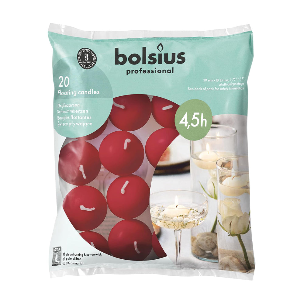 Vela Flutuante Vermelha 4,5 Horas Pack.20