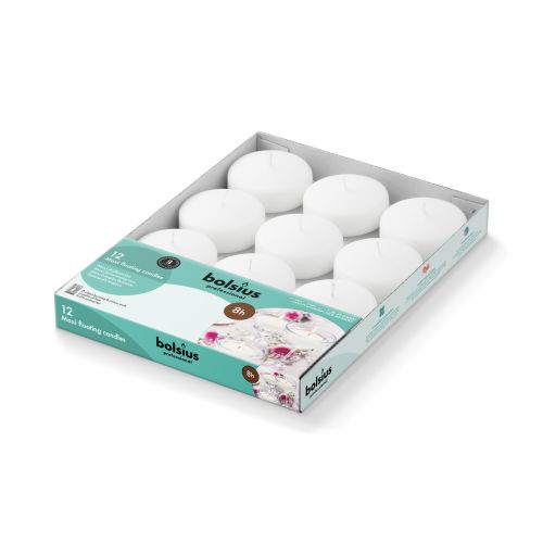 Vela Flutuante Maxi Branca 8 Horas Pack.12