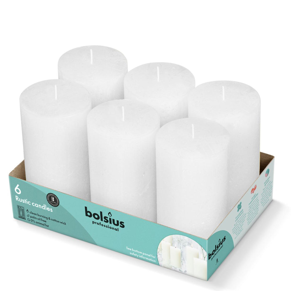 Vela Pilar Rústica 130x68mm Branca Pack.6 / 65h