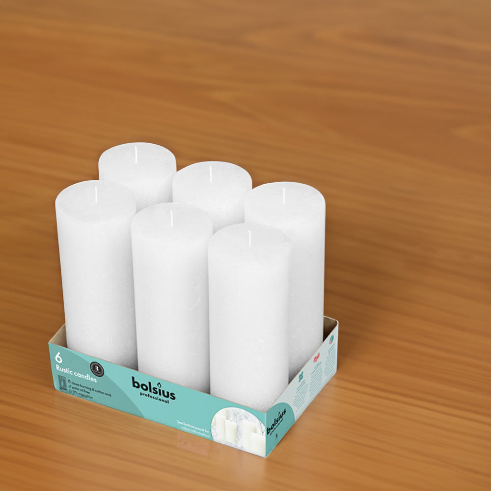 Vela Pilar Rústica 190x68mm Branca Pack.6 / 85h
