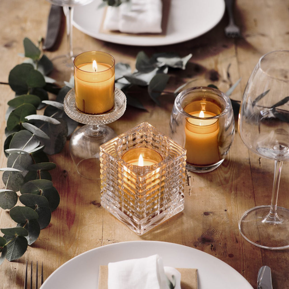Porta Velas Vidro Relight Oval Transparente Pack.6