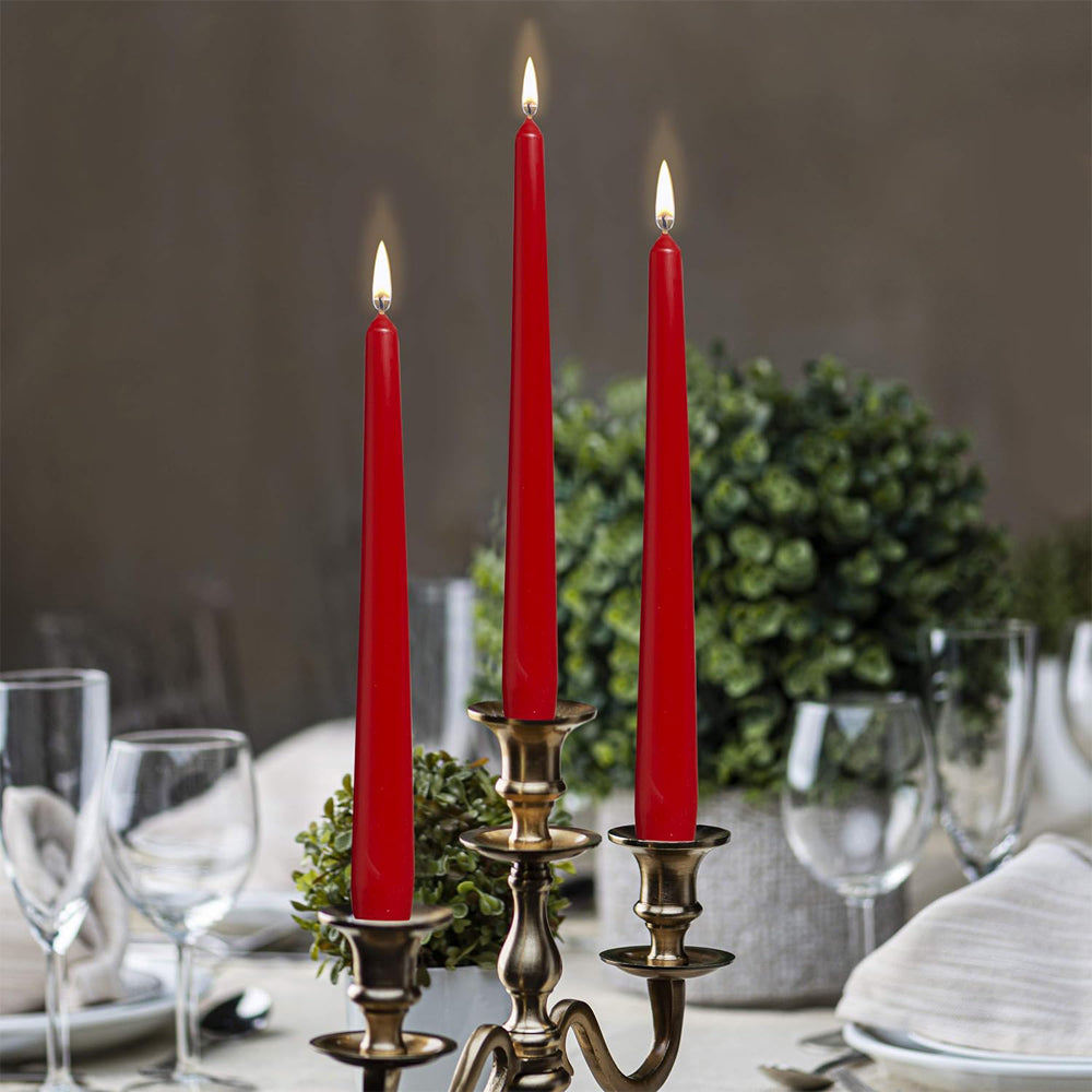 Vela Cónica 245x24mm Pack.10 Vermelha 7,5h