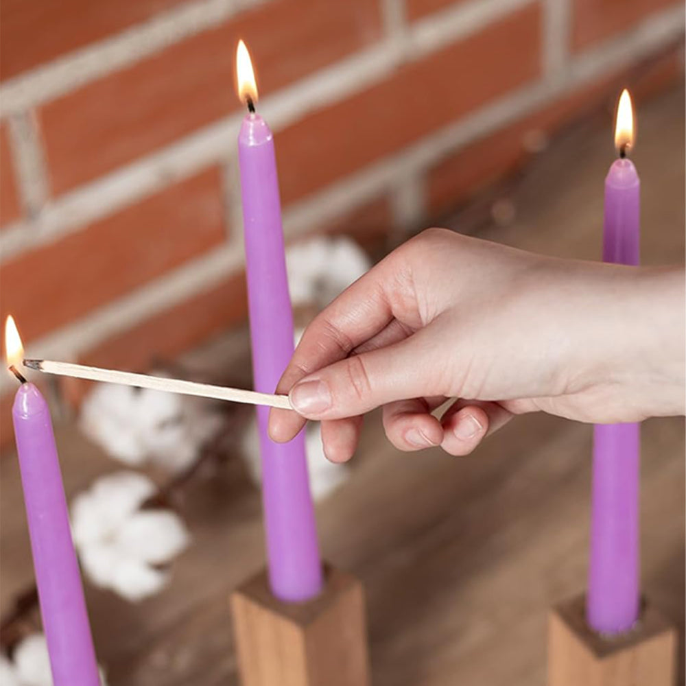 Vela Cónica 245x24mm Pack.10 Violeta 7,5h