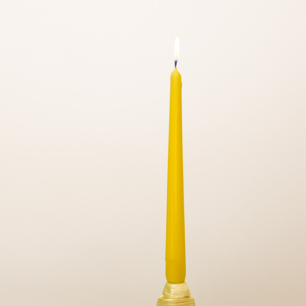 Vela Cónica Essentials 245x24mm Pack.4 Amarela Sol 7h