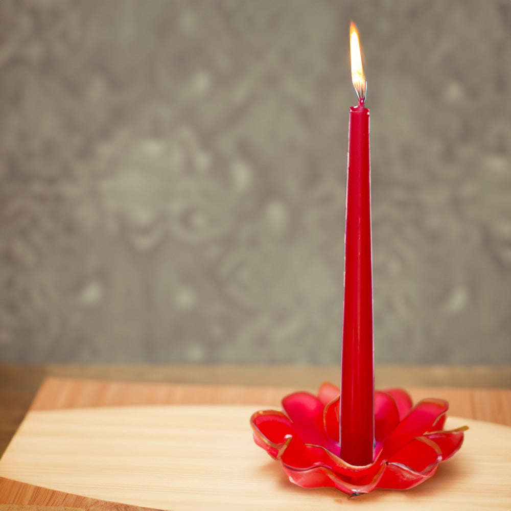 Vela Cónica Essentials 245x24mm Pack.4 Vermelho Delicado 7h