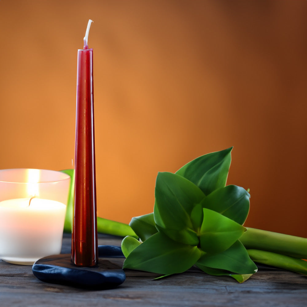 Vela Cónica Essentials 245x24mm Pack.4 Vermelho Veludo 7h