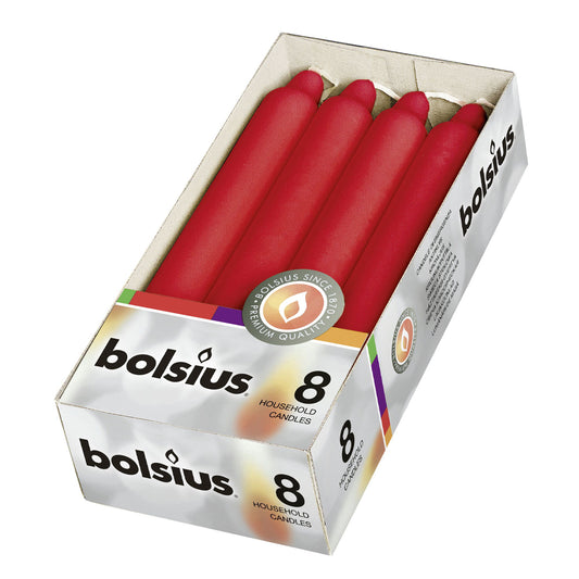 Vela Cónica 180x21.3mm Pack.8 Vermelha 6h
