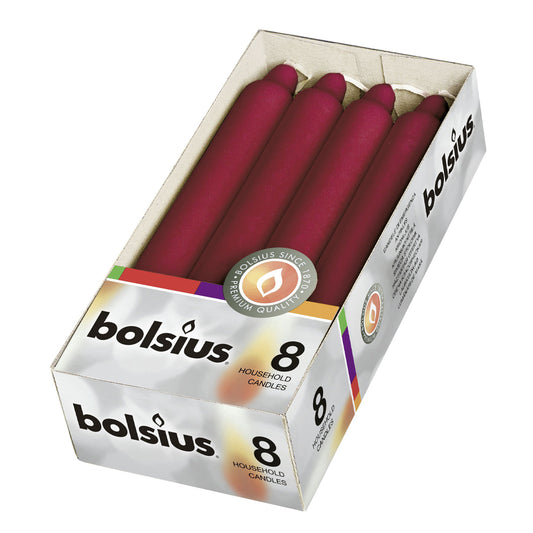 Vela Cónica 180x21.3mm Pack.8 Bordeaux 6h