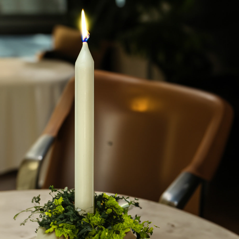 Vela Cónica Essentials 170x20mm Pack.8 Pérola Suave 5h